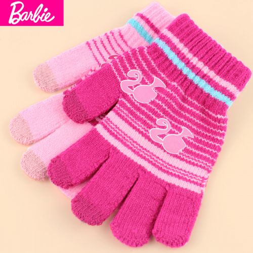 Gants pour fille BARBIE en acrylique - Ref 2150154