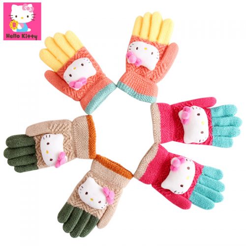 Gants pour fille HELLO KITTY en acrylique - Ref 2150198