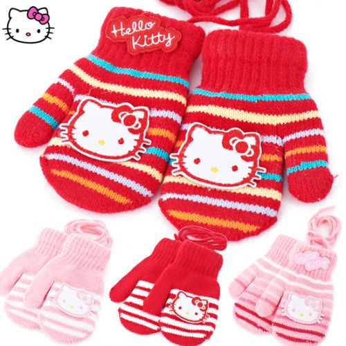 Gants pour fille HELLO KITTY en acrylique - Ref 2150304