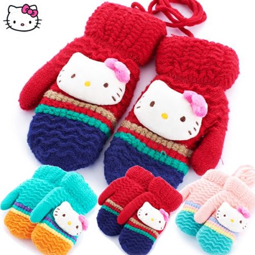 Gants pour fille HELLO KITTY en acrylique - Ref 2150305