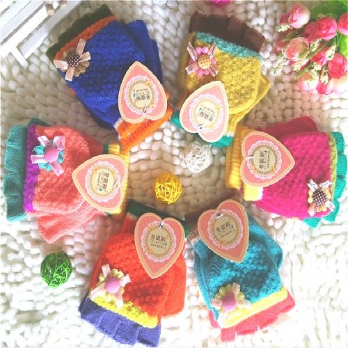 Gants pour fille en acrylique - Ref 2150354