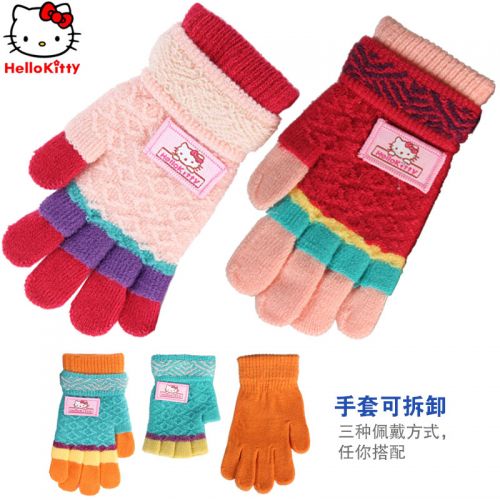 Gants pour fille HELLO KITTY en acrylique - Ref 2150441