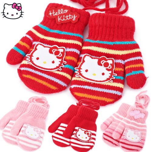 Gants pour fille HELLO KITTY en acrylique - Ref 2150502