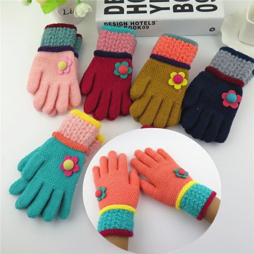 Gants pour fille en acrylique - Ref 2150590
