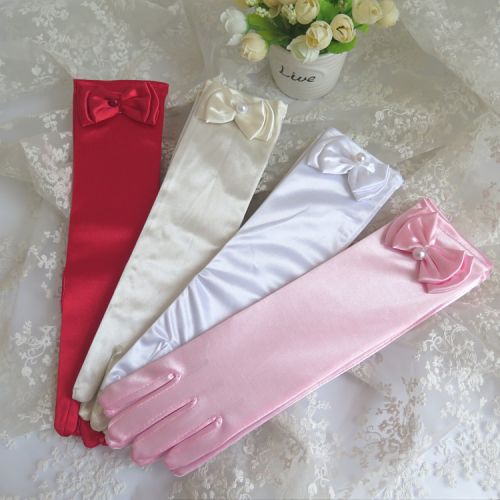 Gants pour fille en satin - Ref 2150611