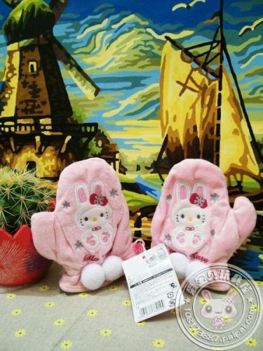 Gants pour fille HELLO-KITTY en velours - Ref 2151176