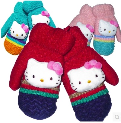 Gants pour fille HELLO KITTY en acrylique - Ref 2151330