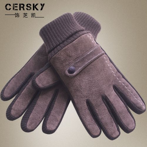 Gants pour homme CERSKY en peau de porc - Ref 2781486