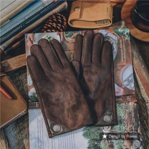 Gants pour homme en velours - Ref 2782573