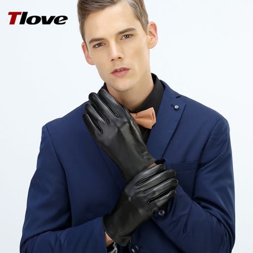 Gants pour homme TLOVE en peau de mouton - Ref 2782626