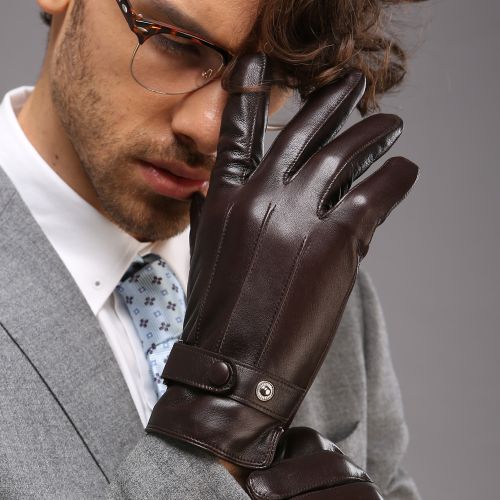 Gants pour homme WARMEN en peau de mouton - Ref 2782668