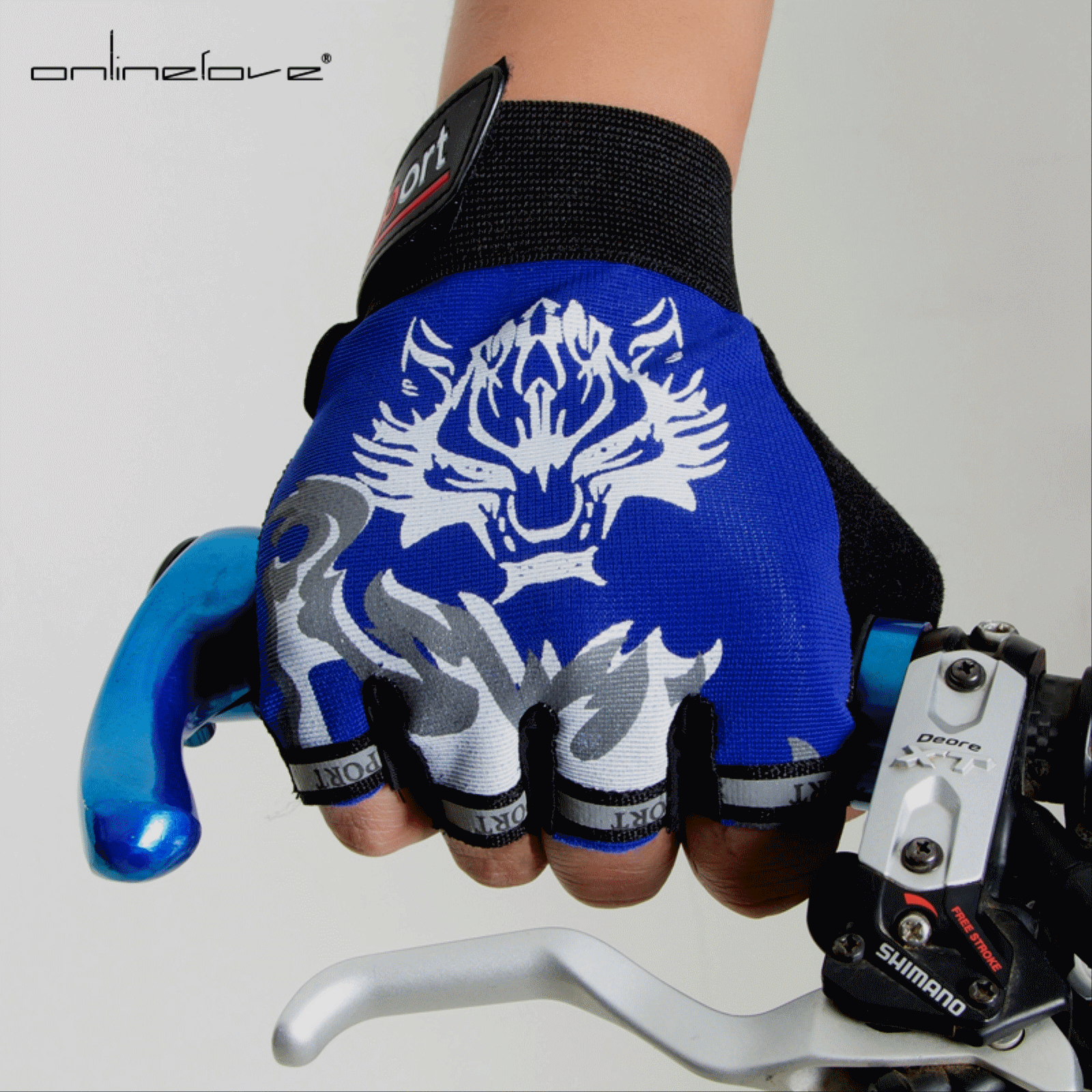 Gants pour vélo mixte ONLINELOVE - Ref 2250253
