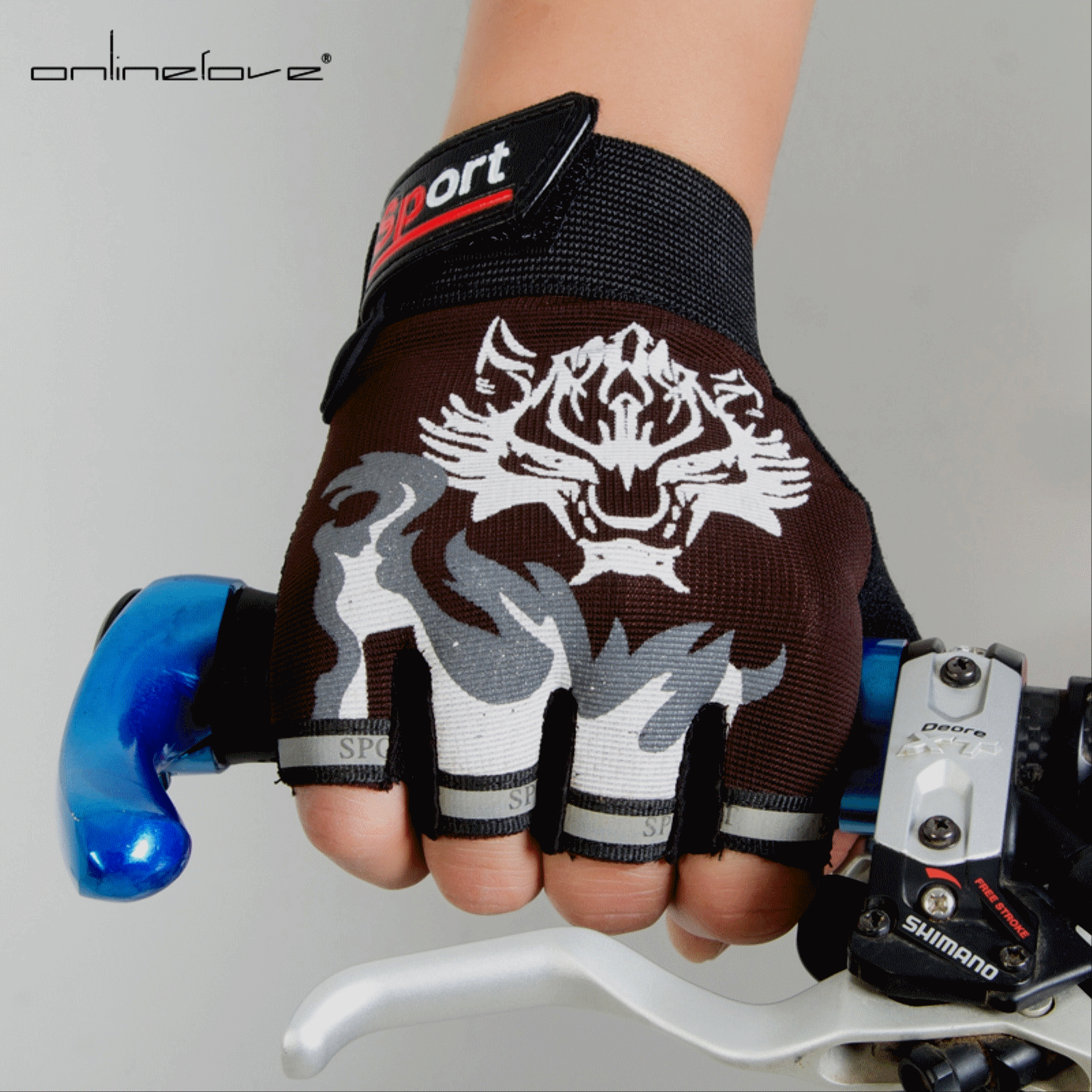 Gants pour vélo mixte ONLINELOVE - Ref 2250499