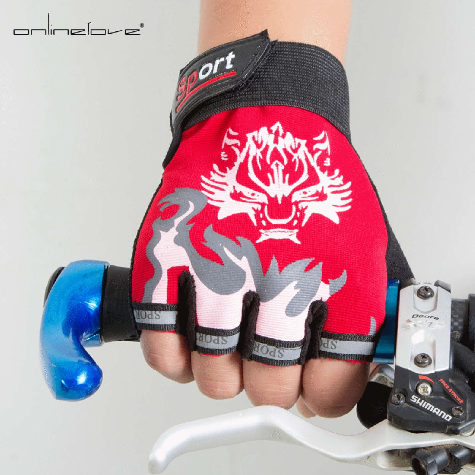Gants pour vélo mixte ONLINELOVE - Ref 2250545