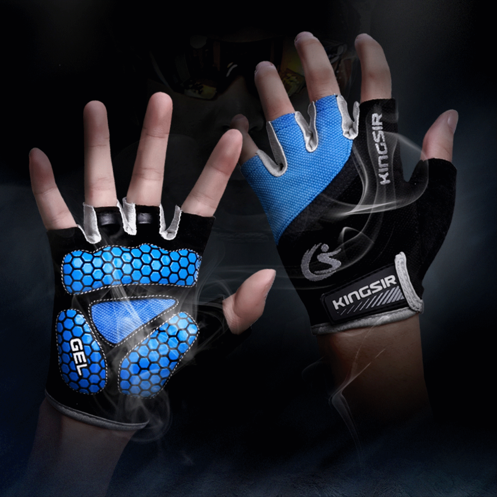 Gants pour vélo mixte KINGSIR - Ref 2251058
