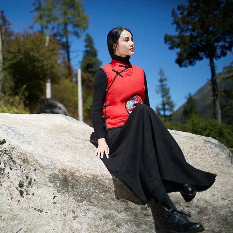 Gilet femme GUISHANG en Coton et lin - Ref 3316378