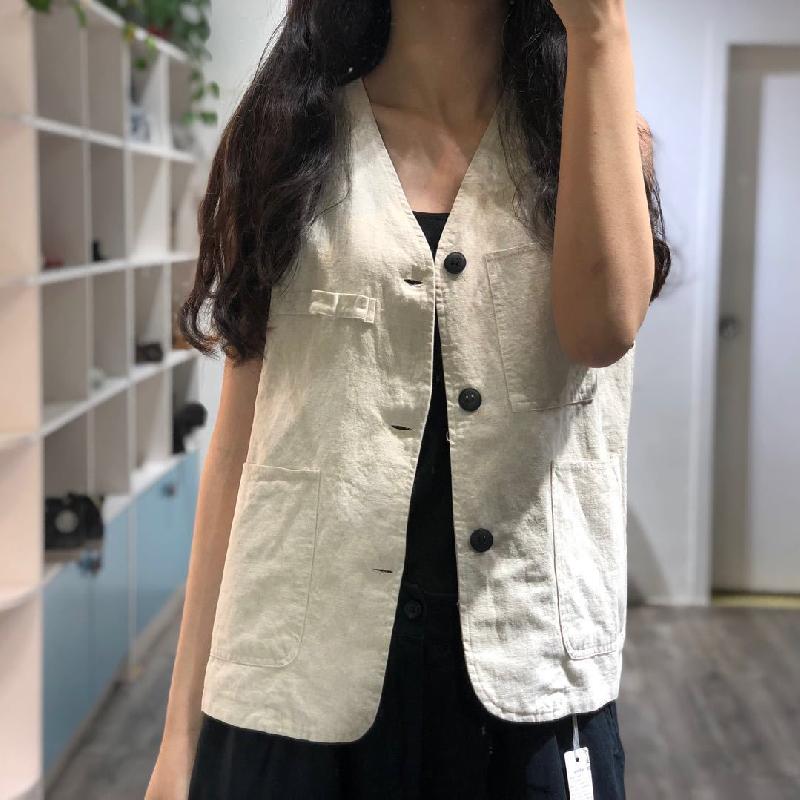 Gilet femme en Coton et lin - Ref 3316802