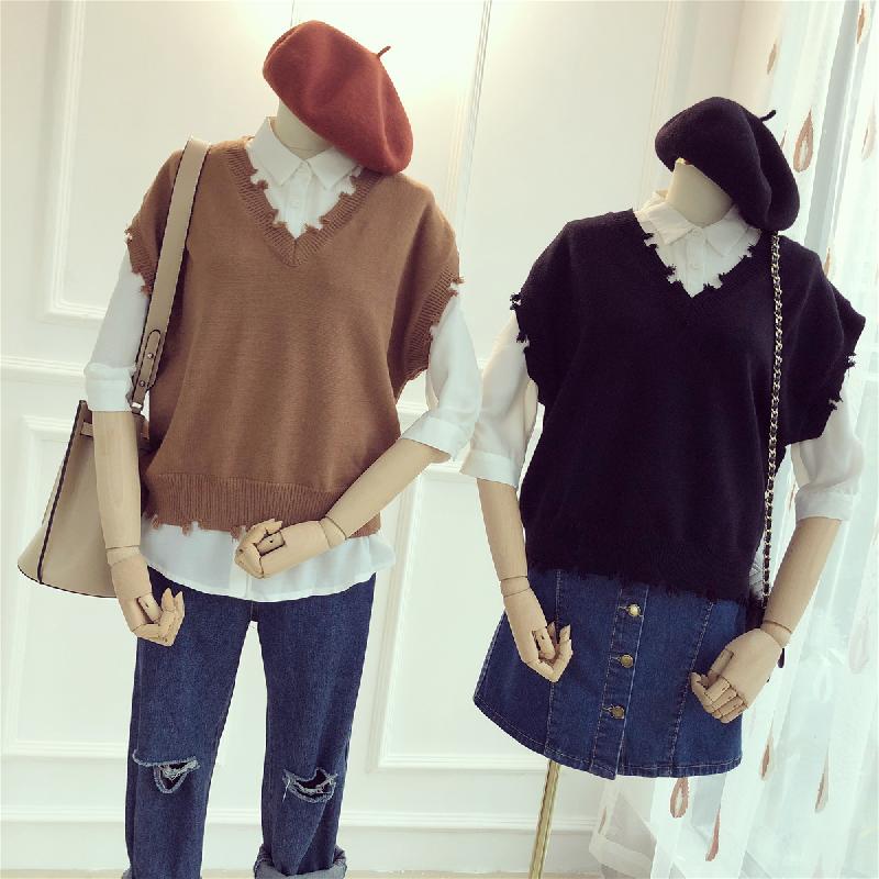 Gilet femme LONEY en Fil de base Lapin cachemire - Ref 3316937