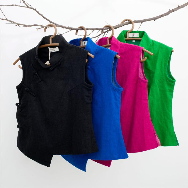 Gilet femme MA FAN TISSU en Chanvre - Ref 3316987