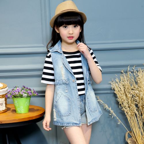 Gilet fille en Toile de coton - Ref 2070678