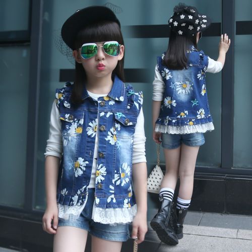 Gilet fille XIAO MING HU en toile - Ref 2070890