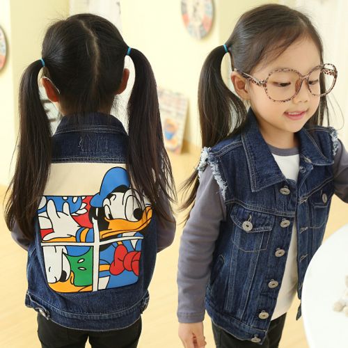 Gilet fille XINDI BEAR en toile - Ref 2070916