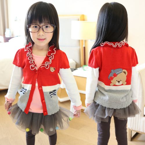 Gilet fille XINDI BEAR - Ref 2070968