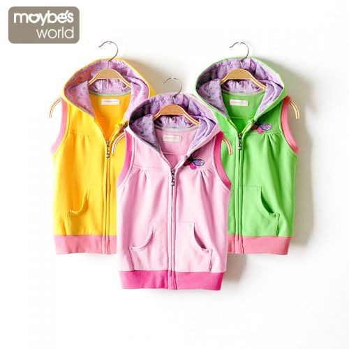 Gilet fille MAYBES WORLD en Toile de coton - Ref 2071048