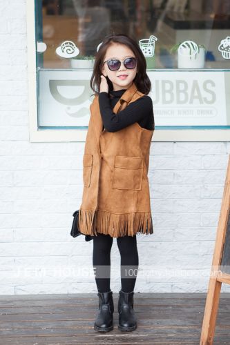 Gilet fille en cuir - Ref 2071350