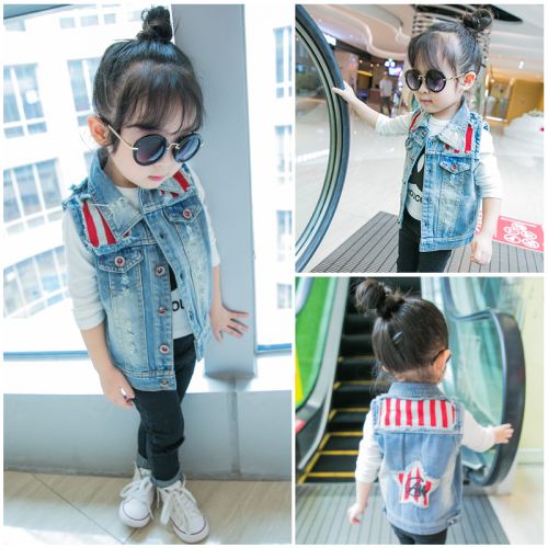 Gilet fille XIAOYONGSHI en toile - Ref 2071638