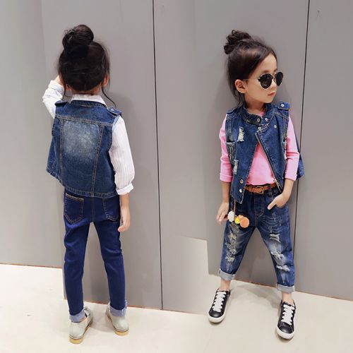 Gilet fille CICIKIKI en toile - Ref 2071795