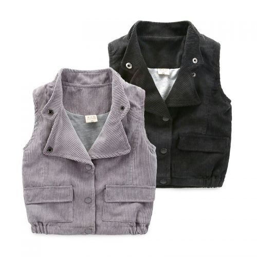 Gilet garçon en velours côtelé - Ref 2067369