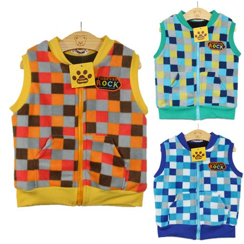 Gilet garçon TANWOWO en flanelle - Ref 2067751