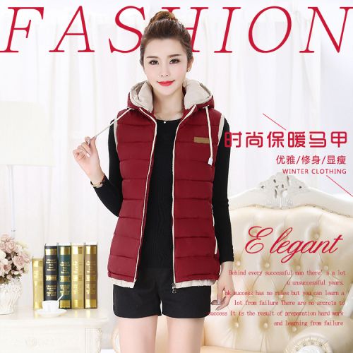  Gilet hiver sans manche uniGenre en coton - Ref 604008