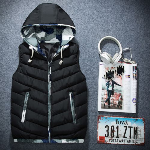  Gilet hiver sans manche uniGenre veste de coton - Ref 604962