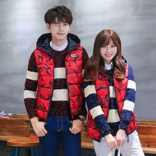  Gilet hiver sans manche uniGenre en coton - Ref 605068