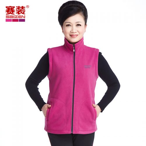  Gilet hiver sans manche femme SAIZEN en toison - Ref 606112