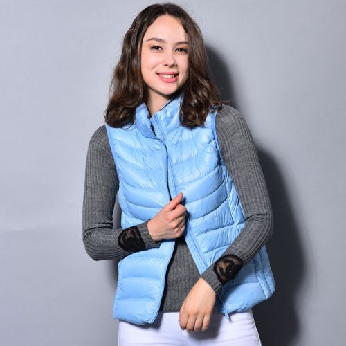 Gilet hiver sans manche femme en nylon - Ref 607031