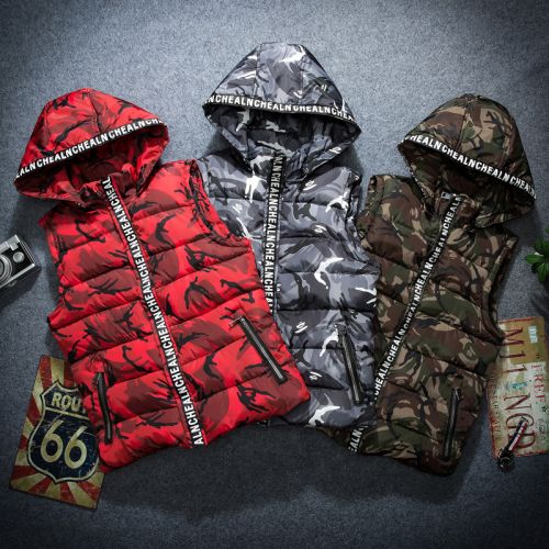 Gilet hiver sans manche uniGenre en coton - Ref 607283