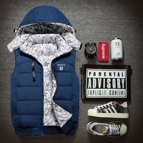  Gilet hiver sans manche homme HUAYIBUDAO en nylon - Ref 608204