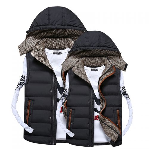 Gilet hiver sans manche uniGenre en coton - Ref 608720