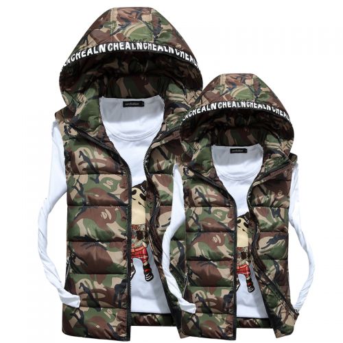 Gilet hiver sans manche uniGenre en coton - Ref 608737