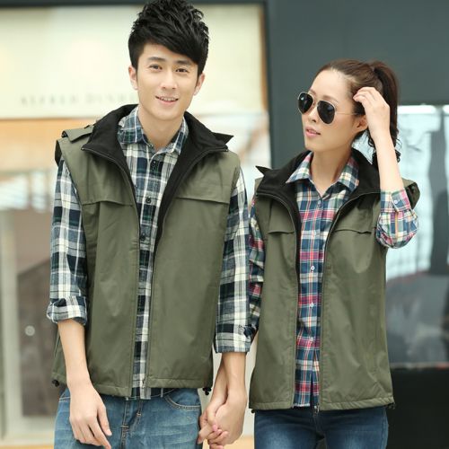  Gilet hiver sans manche uniGenre en polyester - Ref 608854