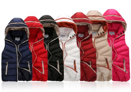 Gilet hiver sans manche uniGenre en nylon - Ref 609070