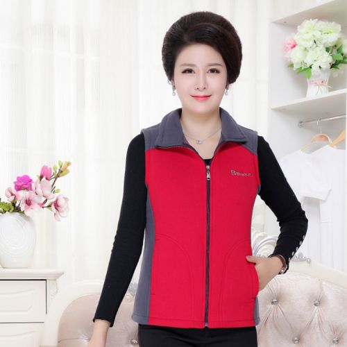 Gilet hiver sans manche femme en toison - Ref 609818