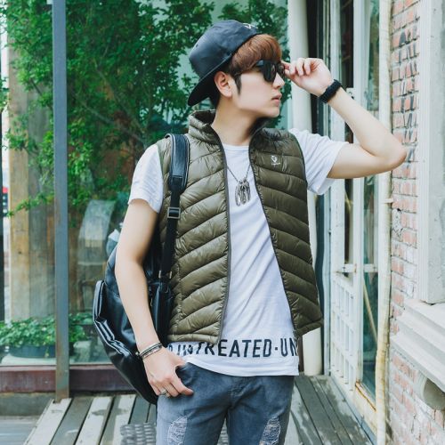 Gilet hiver sans manche homme en nylon - Ref 610007