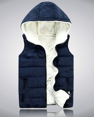  Gilet hiver sans manche uniGenre lambswool en coton - Ref 610610
