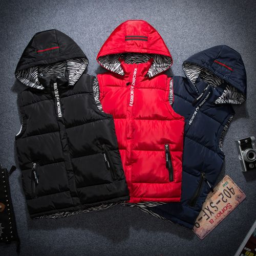 Gilet hiver sans manche uniGenre en coton - Ref 610693