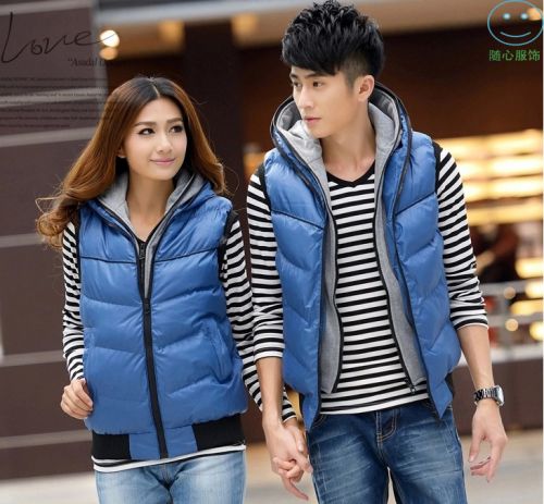 Gilet hiver sans manche uniGenre JK en polyester - Ref 610943