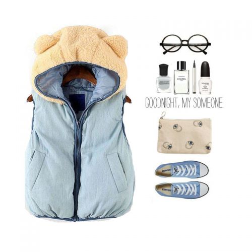 Gilet hiver sans manche femme FAE en coton - Ref 611056